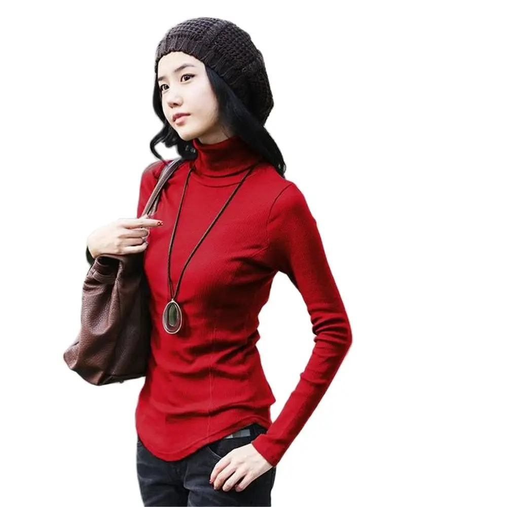 

Woman Autumn Hot Sale Velvet Solid Turtleneck Thicken Stretch Slim Sweaters Lady Hot Sale Winter Hedging Warm Sweater