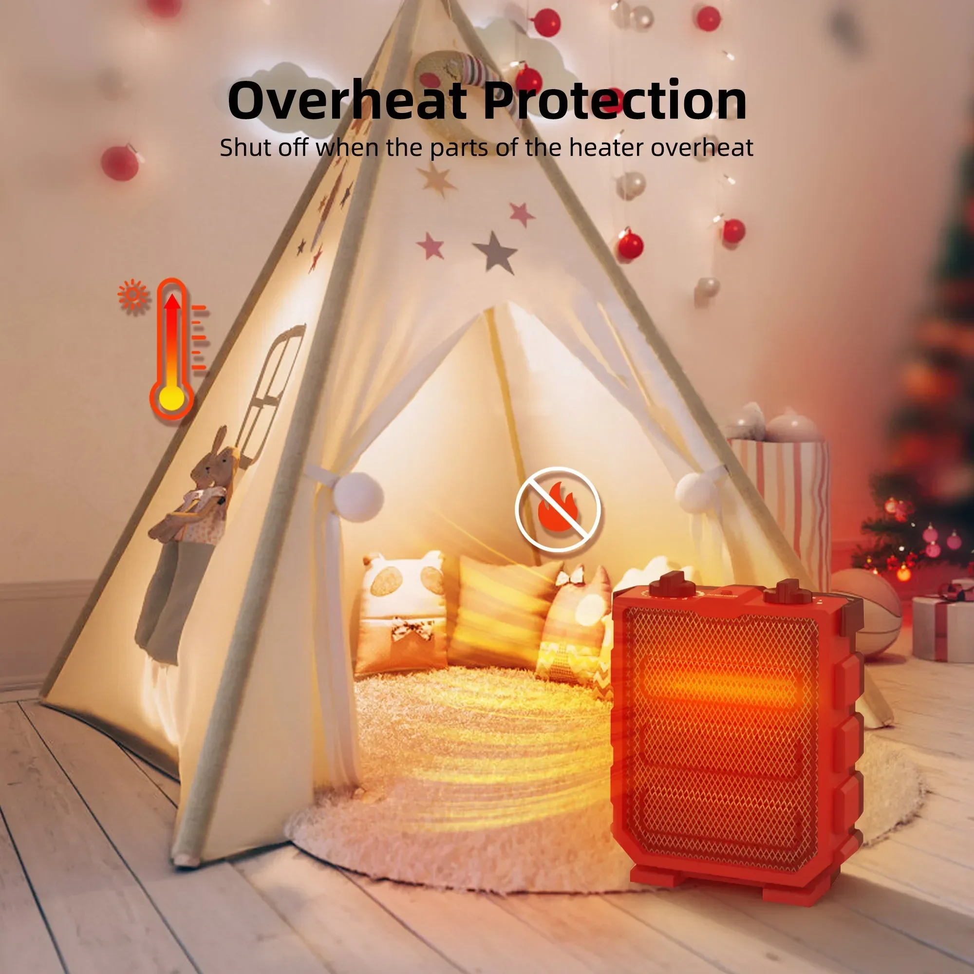 1500 واط/750 واط تسخين سريع ارتفاع درجة الحرارة حماية الحليب منزل فائدة مروحة الفضاء المحمولة سخان كهربائي صغير مع مقبض قابل للطي #5