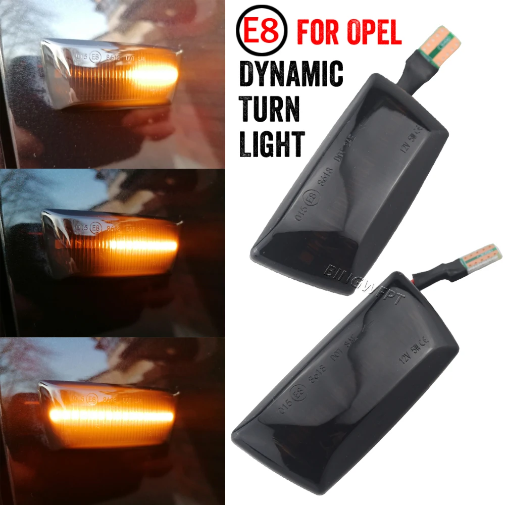 For Opel Insignia Astra H Corsa D Zafira B For Chevrolet Cruze Led Dynamic Side Marker Turn Signal Light Sequential Blinker Lamp