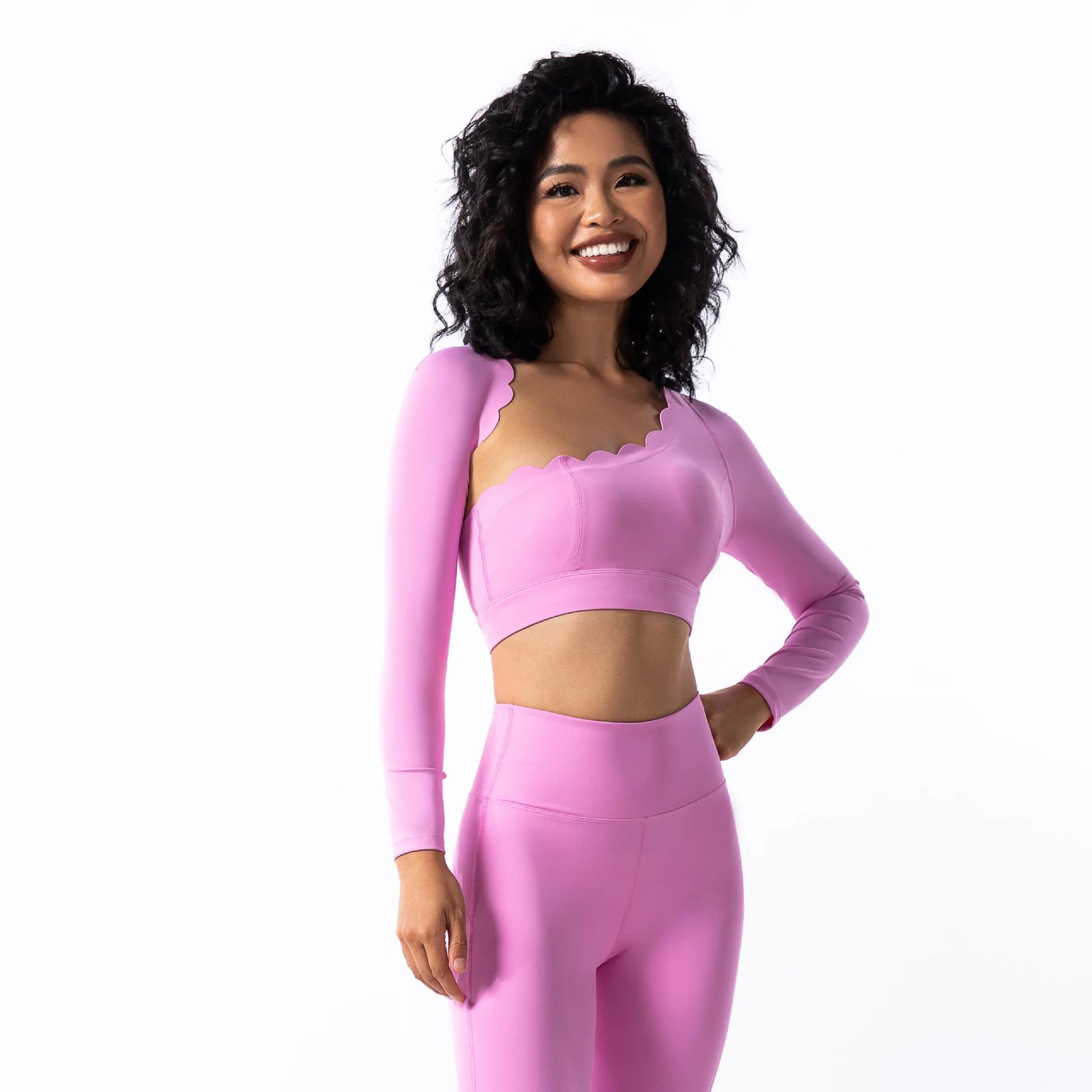 Diagonal Shoulder Hollow Irregular Long Sleeve High Elastic Slimming Pilates Top Breathable Quick Drying Fitness Training Top