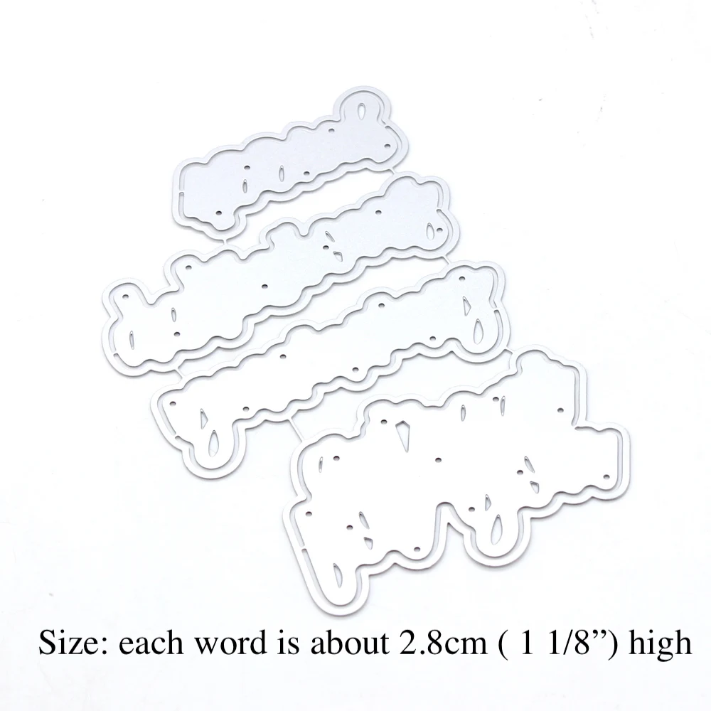 KSCRAFT Sweets Shadow Words Metal Cutting Dies Stencils for DIY Scrapbooking Decorative Embossing DIY Paper Cards