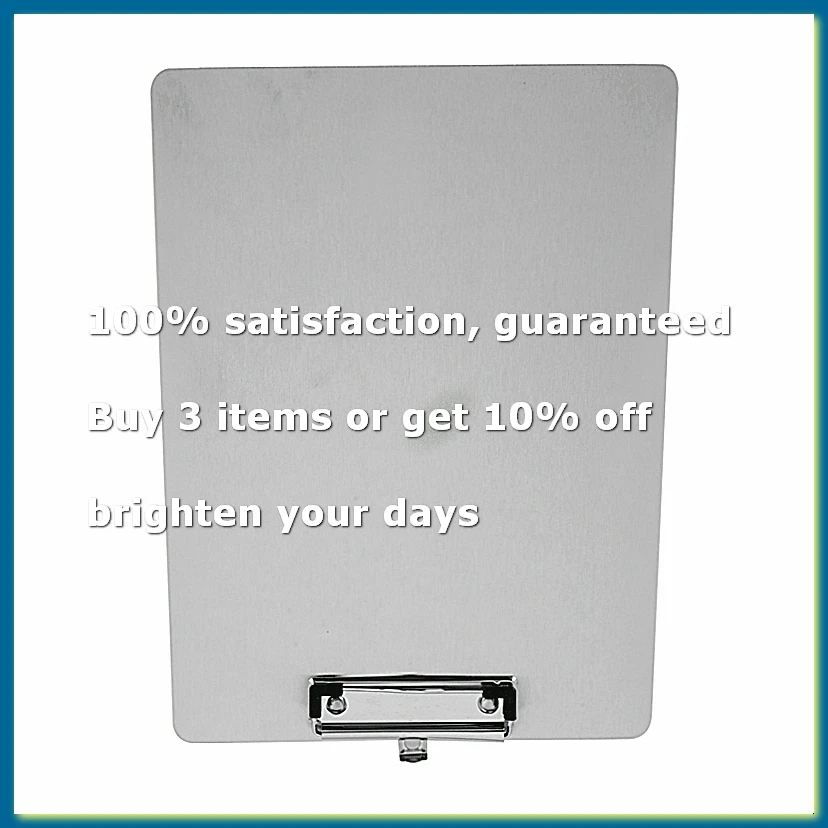 Metal Clipboard Folder A4 Stainless Steel Clip Board Bill Storage Folder Writing File Board Menu Splint for BusinessA09G