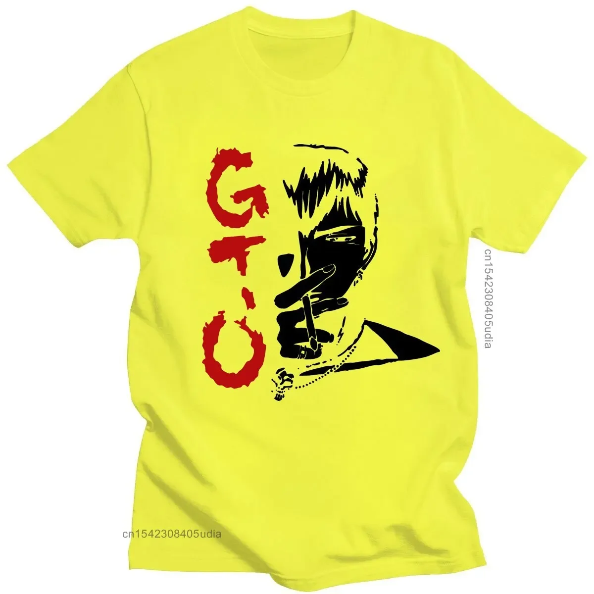 Harajuku Funny Anime Great Teacher Onizuka T Shirt Men Short Sleeve Gto Manga Tshirt O-Neck Cotton Tee Top Japan Eikichi T-Shirt