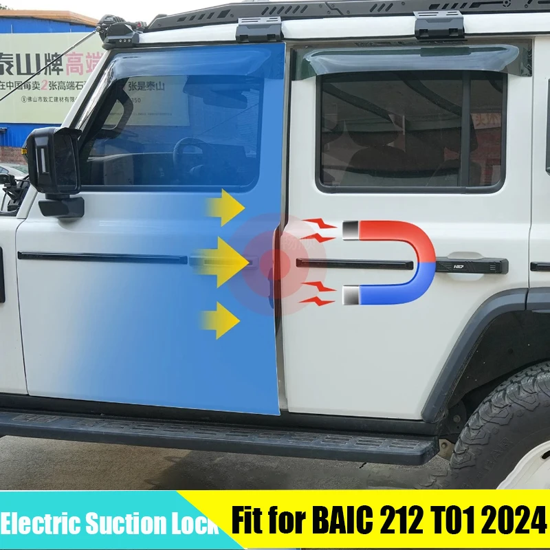 Elektrische Türschlösser für Vier-Türer-Fahrzeuge, Passend für BAIC 212 T01 2024 2025 2026, Modifizierte Automatische Heckklappe mit Elektrischer Ansaugfunktion