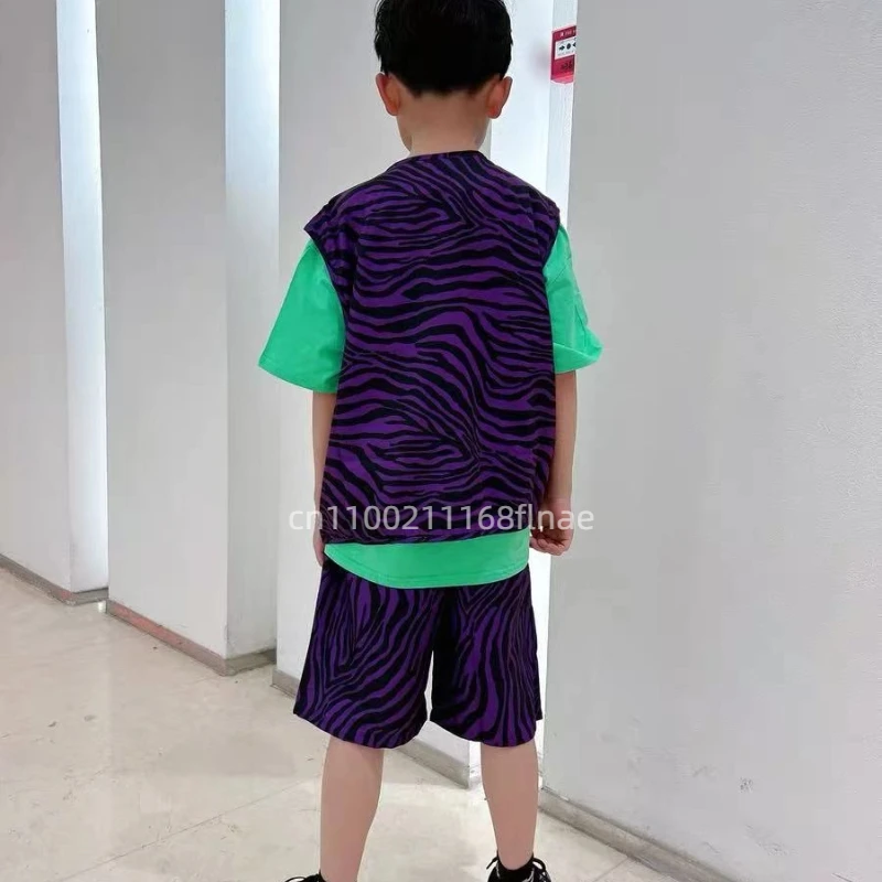 Disfraces de baile callejero de hip-hop para niños, conjuntos de chaleco de hip-hop para niños, disfraces de batería para niños, moda urbana para niñas