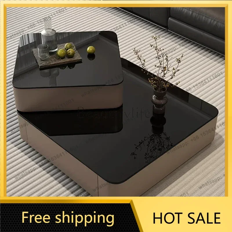 LJY Enclosed Aesthetic Coffee Tables Living Room Luxury Italian Coffee Tables Premium Organizer Mesa Auxiliar Backyard Furniture