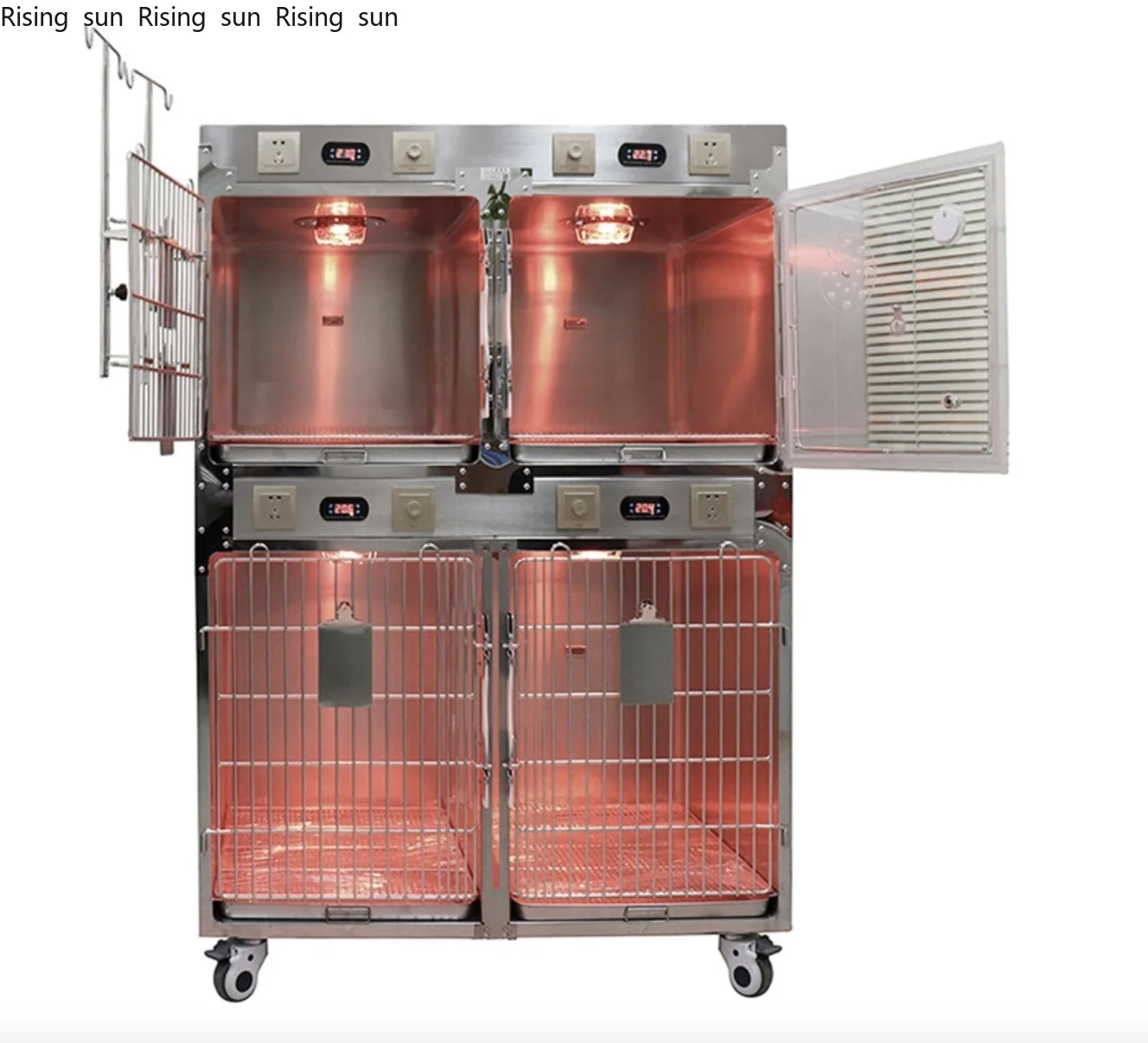 

Pujia Manufacturer Pet Warm Cages Stainless Steel Vet Hospital Cages for Cat Dog Recovery Clinic