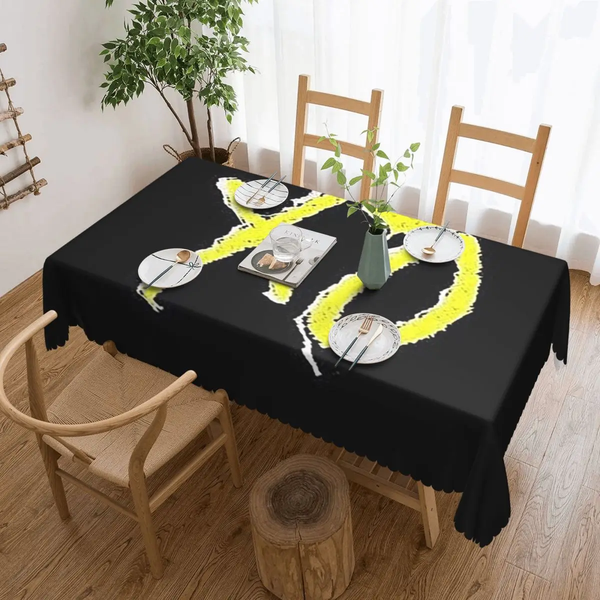 Rapper The Weeknd Blinding Lights Dawn FM Rectangular Tablecloth Oilproof Table Cover for Festival Party Decorations Table Cloth