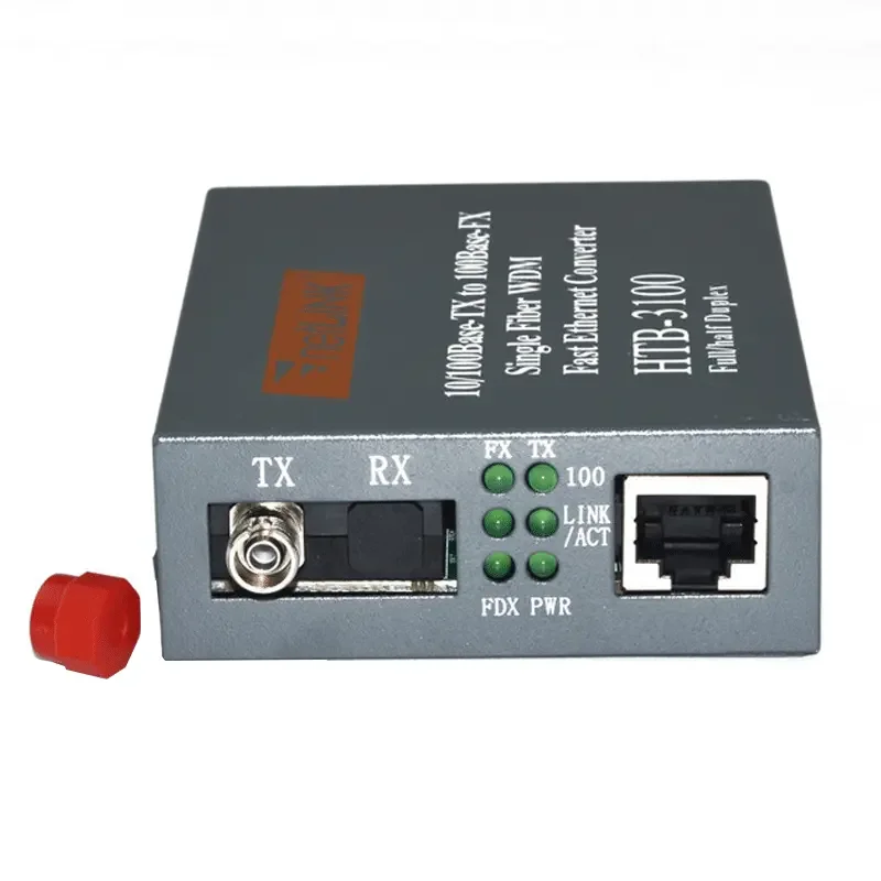 FTTH Optic 2 Ports Ethernet Media Converter HTB-3100AB-25KM-FC