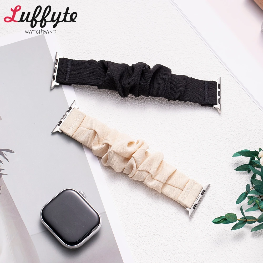 Soft Elastic Wrist Band for Apple Watch 1-10 SE Ultra Strap for Iwatch 49/46/45/44/42/41/40/38mm Ladies Bracelet image 4