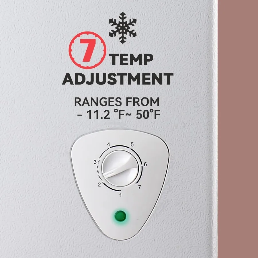 ตู้แช่แข็งแบบฝาทึบ WANAI ขนาด 5.0 คิว ความจุขนาดใหญ่ พร้อมการควบคุมอุณหภูมิ 7 ระดับ ทำงานเงียบพิเศษ ถอดประกอบได้