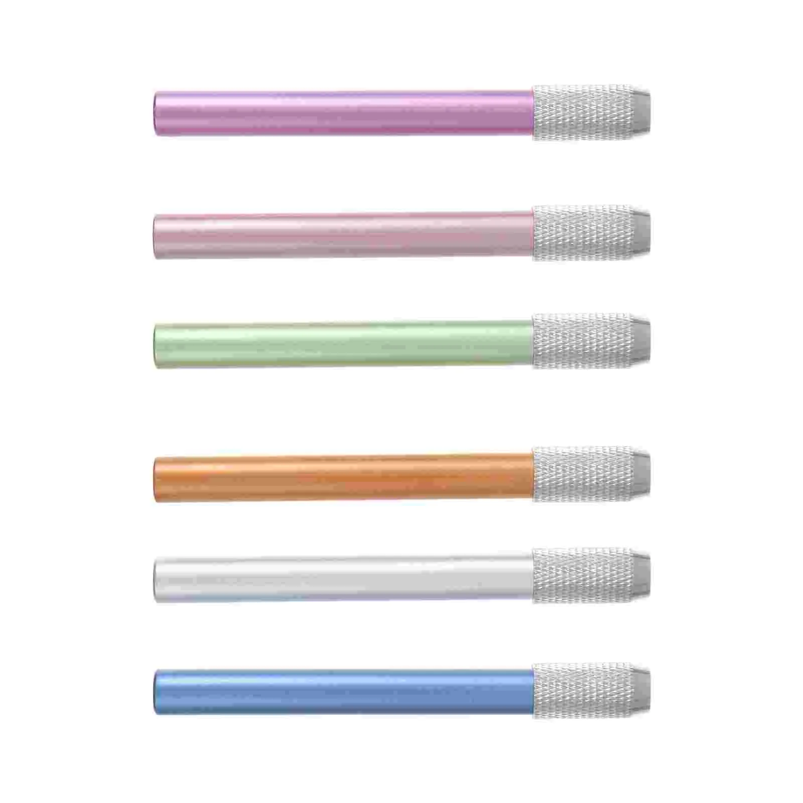 

6 Pcs Sharpener Brush Extender Pencils Extension Rod Charcoal Sharpeners Holder Student Blue Pens