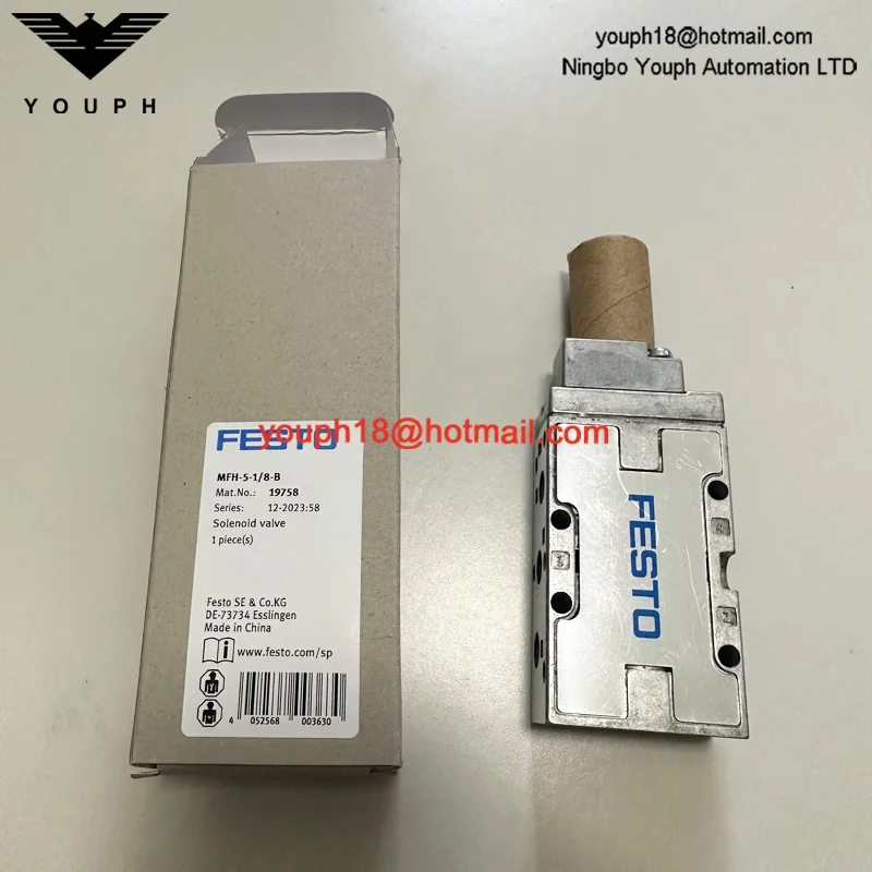 FESTO MFH-5-1/8-B 19758 Without Coil MFH Solenoid Valve