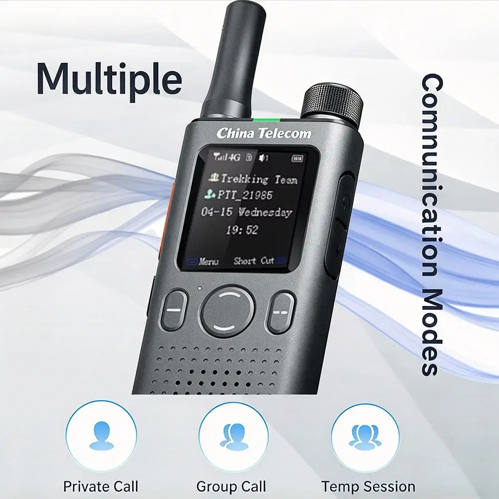 ALERVITES PoC AT1 Global Mini Walkie Talkie 4G LTE 5G PoC Two Way Radio Ola Radio App Type-C Charging Ultra Light Thin US EU Ver