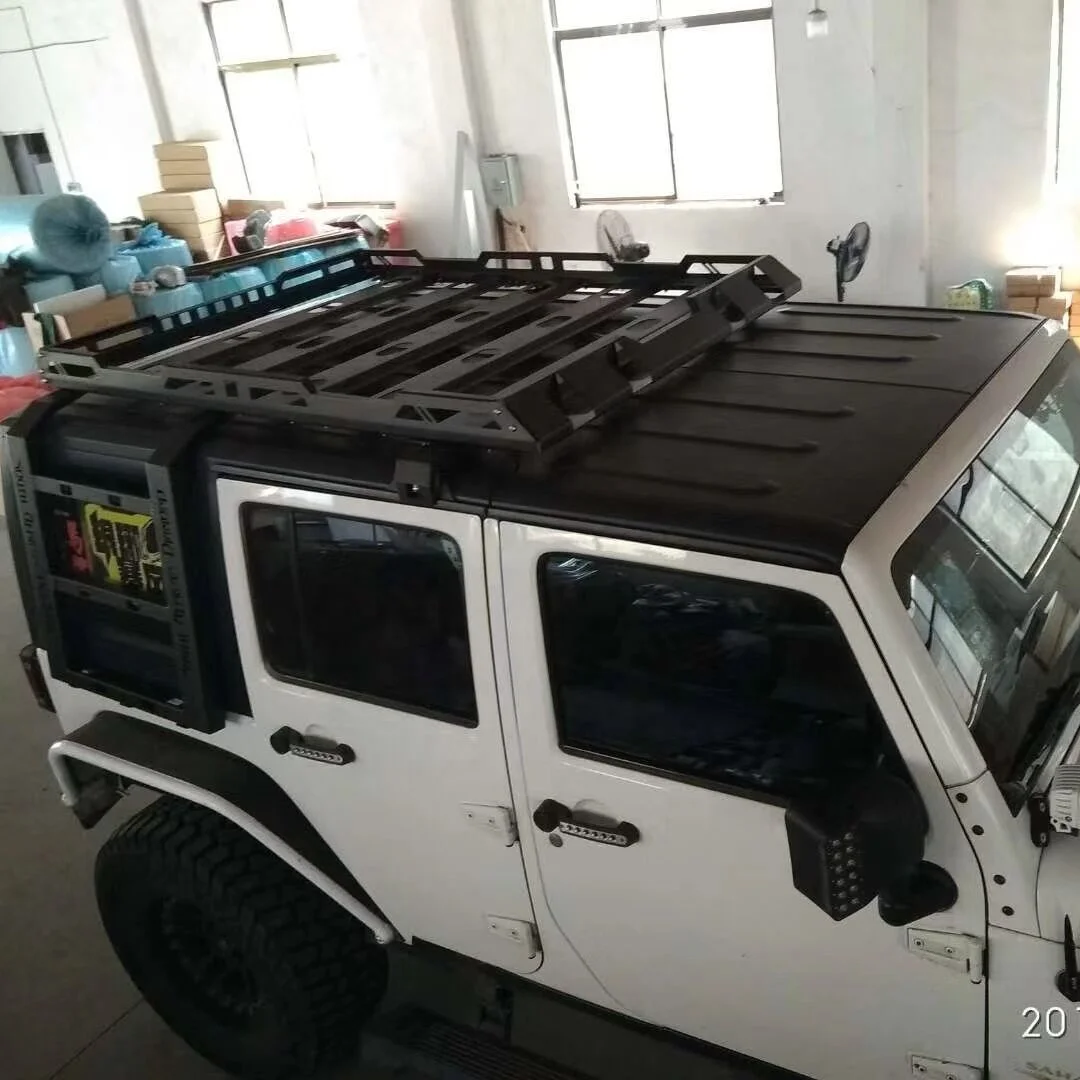 قطع غيار السيارات الملحقات الخارجية رف أمتعة السقف مع/بدون أضواء مع سلم لـ j-eep Wranler JL 2018-2020 #4