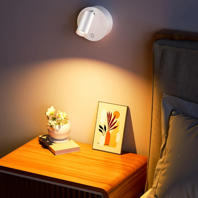 Wall lamp wiring-free and punching-free led charging magnetic absorption living room washing decorative painting