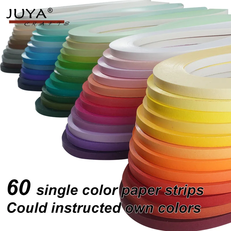 

JUYA Paper Quilling 60 Single Colors, can choose color, 390mm Length, 2/3/5/7/10mm width, 100strips/pack DIY paper craft