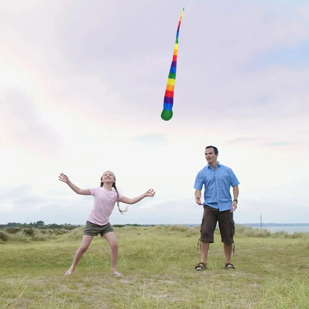Morbido tessuto ecologico Arcobaleno Palla di coda Allenamento sensoriale Cattura coda lunga Sacchi di sabbia Palla per cani Scuola