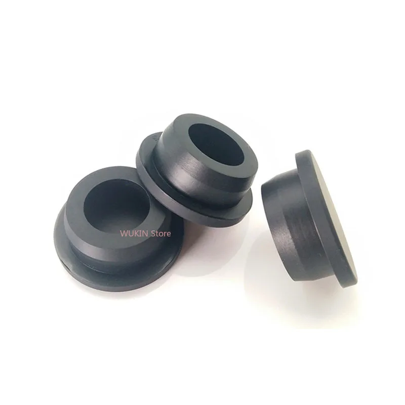 Silicone Rubber Seal Hole Plugs Black Hollow Blanking End Cap T Type round Dust Plugs 6.8mm~68.6mm Size