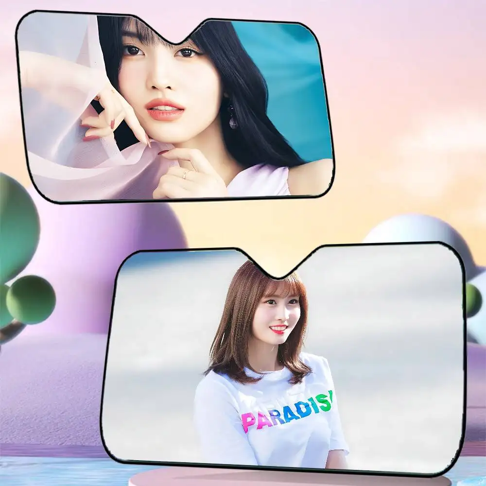 

Singer M-Momo Car SunShade Car Sunshade Window Sunshade Sunblock Front Windshield Hood Interior Front Baffle Double Sunshade