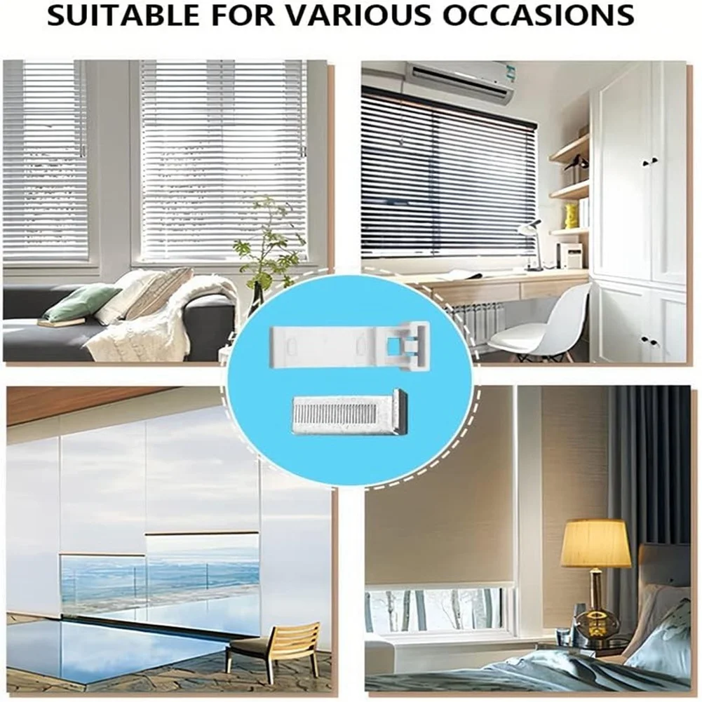 18 Piece Folding Curtain Metal Installation Brackets for Side and Top Mounting with Plastic and Metal Construction