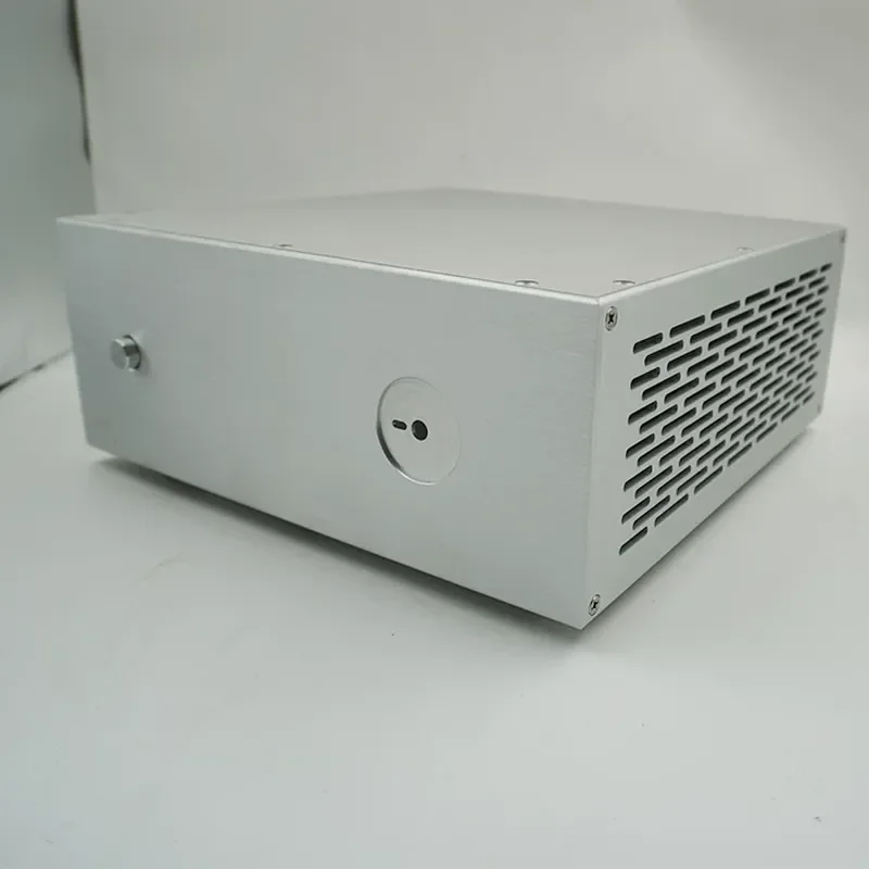 For 120 Multi Purpose Front Stage Power Amplifier Chassis All Aluminum Alloy Tube Machine Shell DIY All Silver Aluminum
