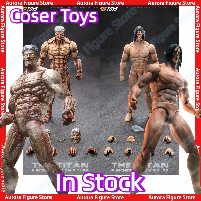 

В наличии COSER TOYS 1/12 SHF Attack on Titan The Armored Titan The Eren Titan Аниме Фигурки Игрушки Модель ПВХ Подарочный Коллекционер