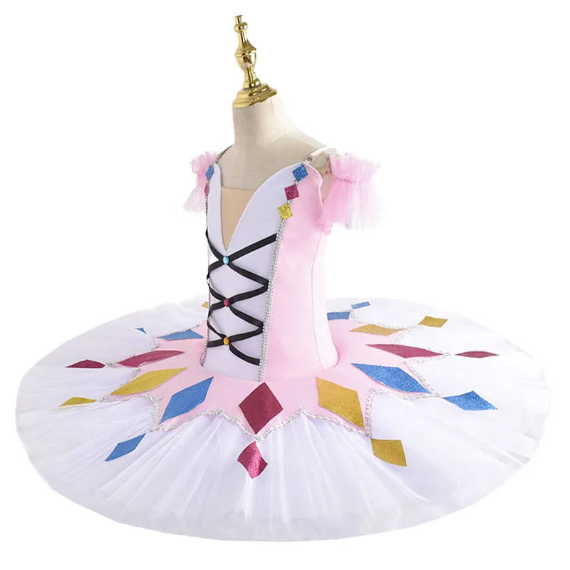 Falda tutú de Ballet para niños, disfraz de lago de los cisnes, trajes de baile de Ballet para fiesta de bailarina del vientre para niñas