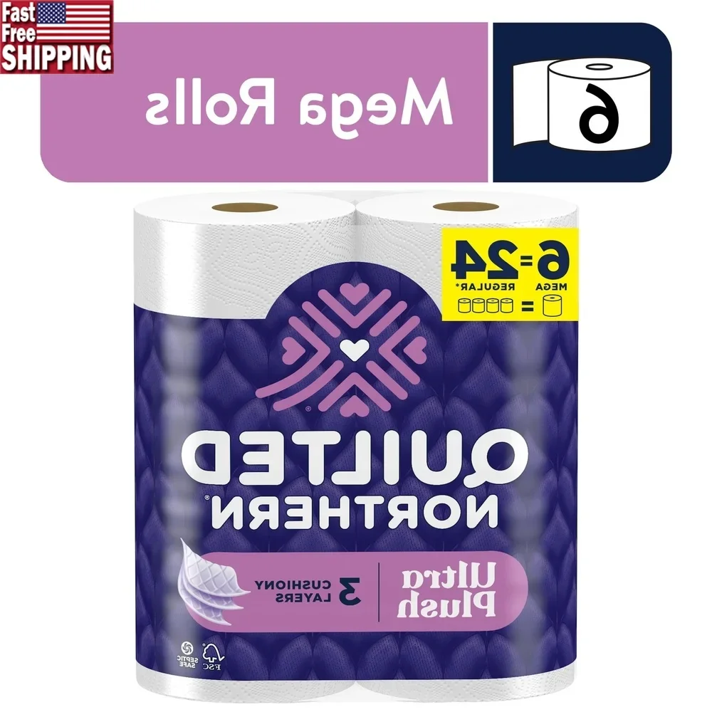 

Ultra Soft 3 Ply Toilet Paper 6 Mega Rolls Absorbent Unscented Perforated 255 Sheets Each Roll Septic Safe 1530 Sheets Total