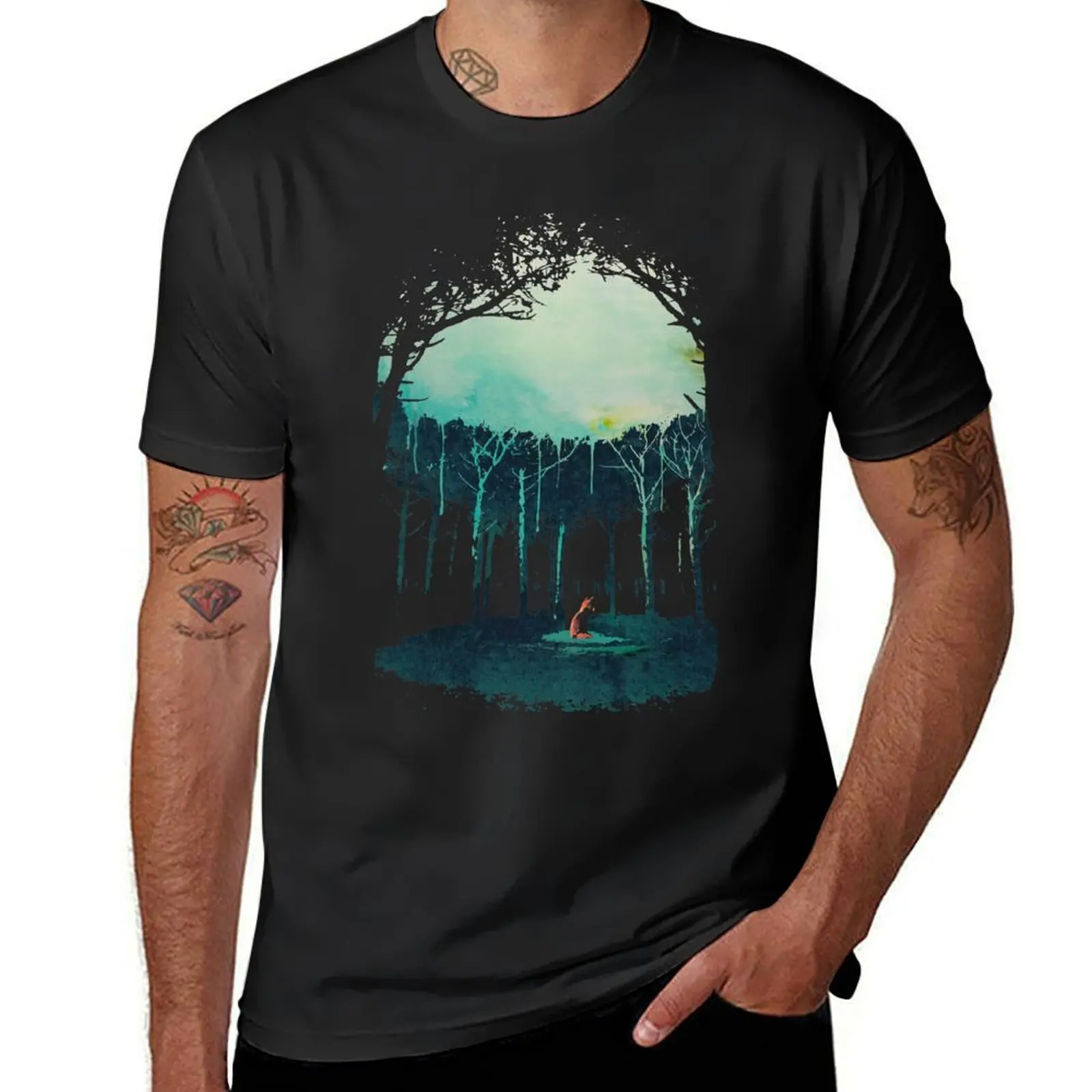 Deep in the forest T-Shirt cute clothes Short sleeve tee Aesthetic clothing mens vintage t shirts