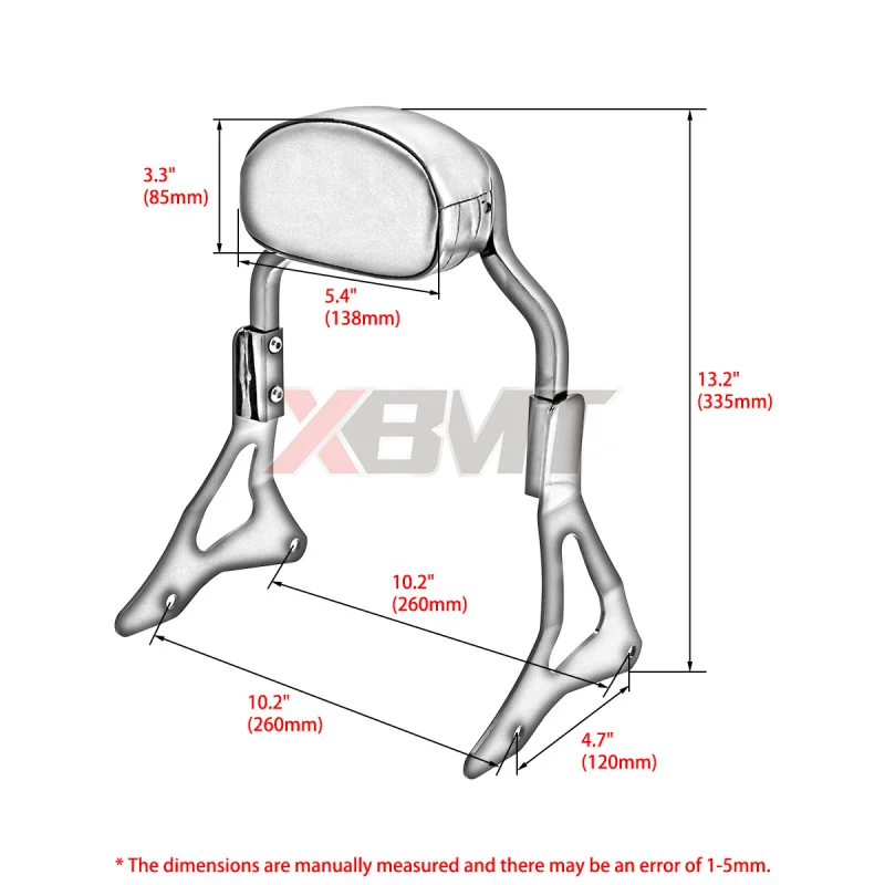 Motorcycle Steel Backrest Sissy Bar For Harley Touring Road King / Classic CVO Street Glide FLHR FLHRC FLHX FLTRX 2009-2013