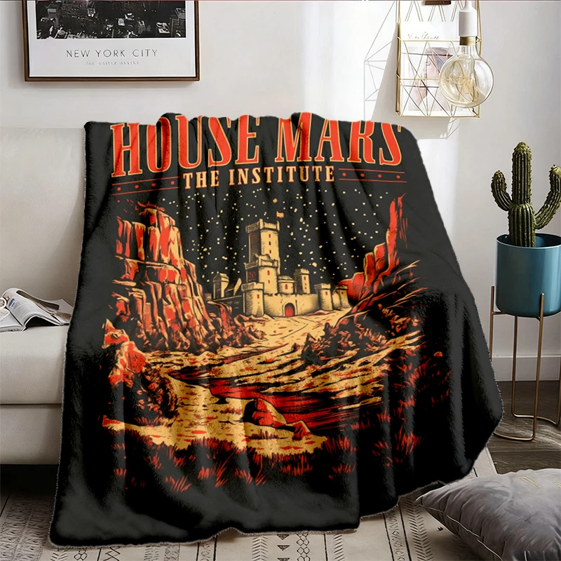 House Mars Warm Blanket, Red Rising Colors Soft Blanket, Bookish Merch, Scifi Lover Gift
