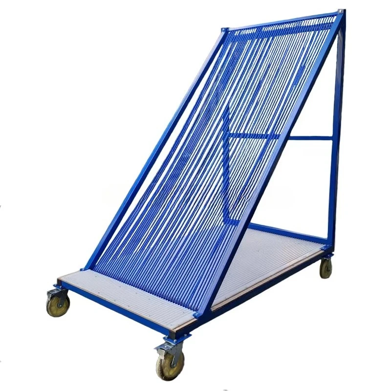 

Maximum Load Quantity 50 Pieces Of Glass Sheet Vertical Sorting Cart Glass Transport Rack Glass Harp Rack For Transportation