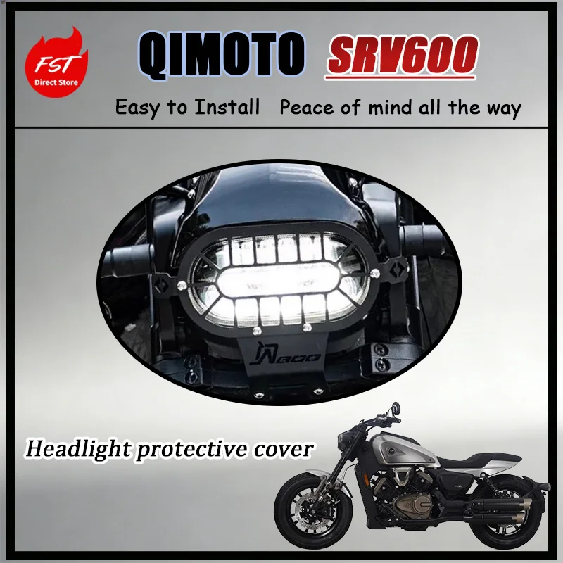 

FOR QJ SRV 600 Premium Vintage Hollow Aerodynamic Headlight Grille And Front Windshield High-Strength Rustproof Lamp Protector