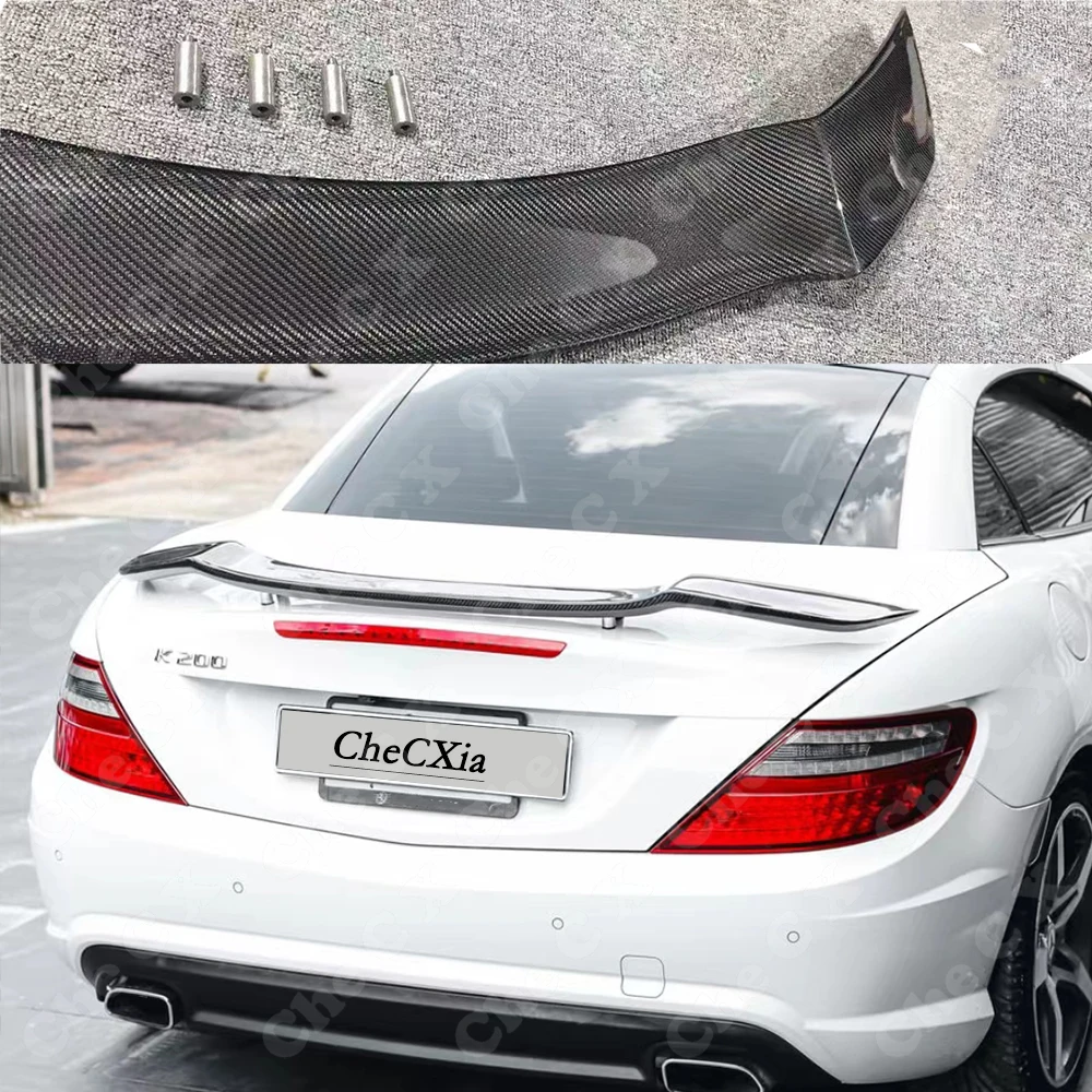 For Mercedes Benz SLK 200 250 280 300 350 100%Real Carbon Fiberhighquality Rear Spoiler Trunk Lid GT Style