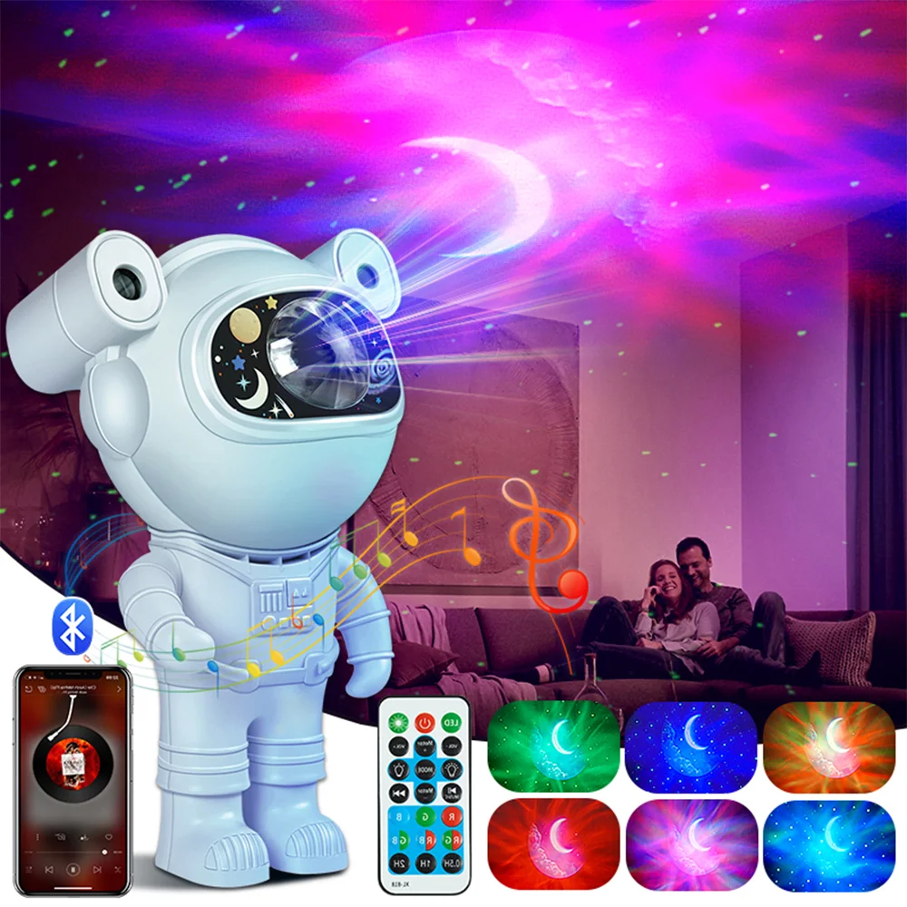 Astronaut Star Projector Galaxy Space Ceiling Projector Night Light 360° Rotation Starry Nebula For Adults Kids Bedroom Decor