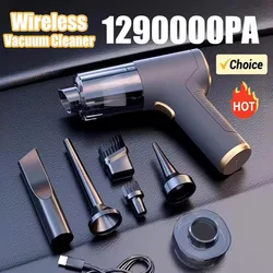 コードレス車用掃除機,ハンドヘルド掃除機,吸引,ブロー,2 in 1,充電式バッテリー,小型,強力,1290000Pa