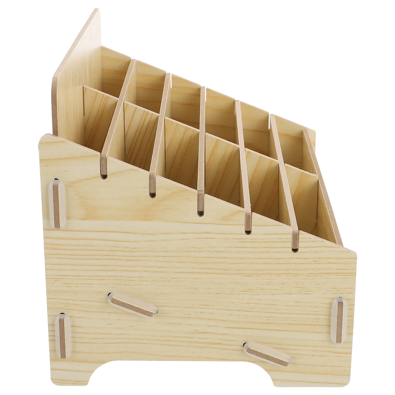 

Wooden Storage Box Cell Phone Holder Classroom Office Mobile St No Screw Install Sturdy Wooden Material Multi Scene Use