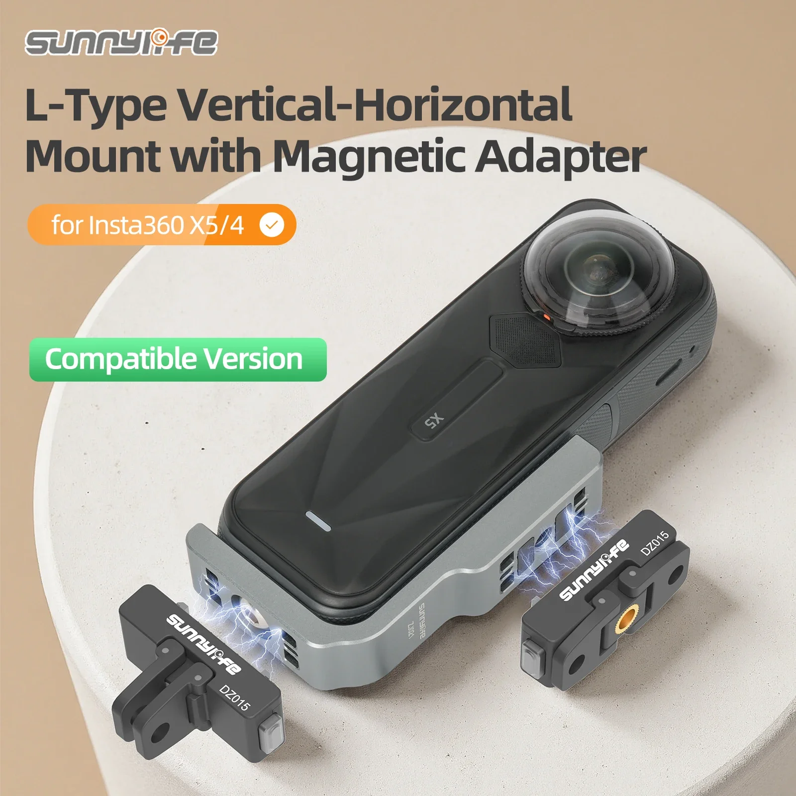 

Quick Release Mount Adapter For Insta360 X5 X4 Horizontal Vertical L-shaped Aluminum Alloy Extension Holder Bracket Base