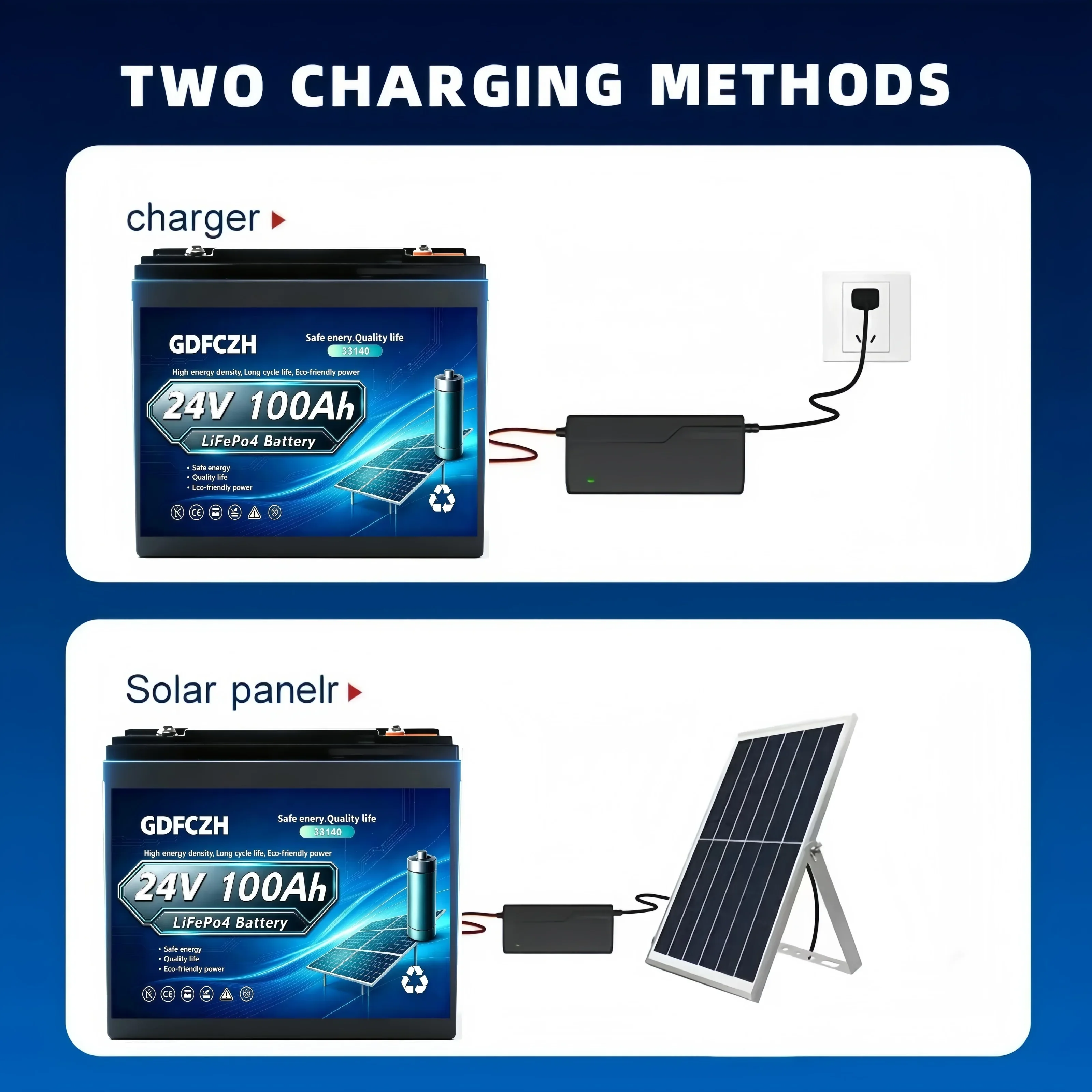 24V 100Ah LiFePO4 Battery Pack 32700 Long Cycle Grade A Cells for Outdoor Fishing Boat Fish Finder Trolling Motor Camping RV