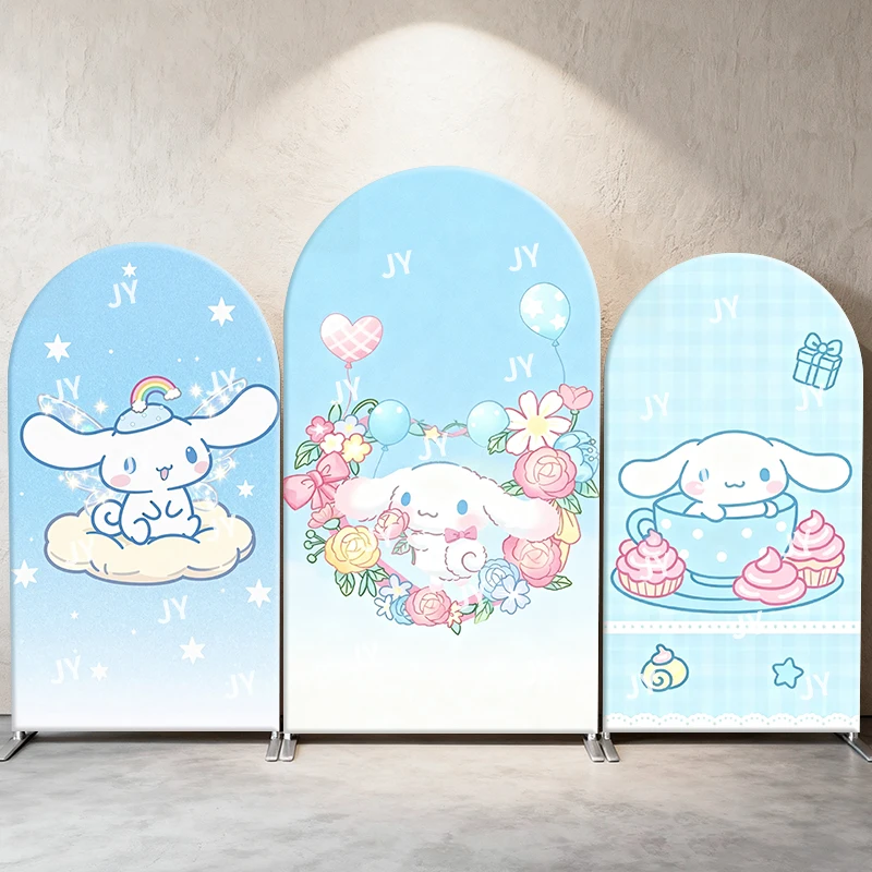 

Cinnamoroll Arch Backdrop Cover Sanrio Festive Photo Booth Props for Kids’ Parties & Home Decoration, Dreamy Starry Style