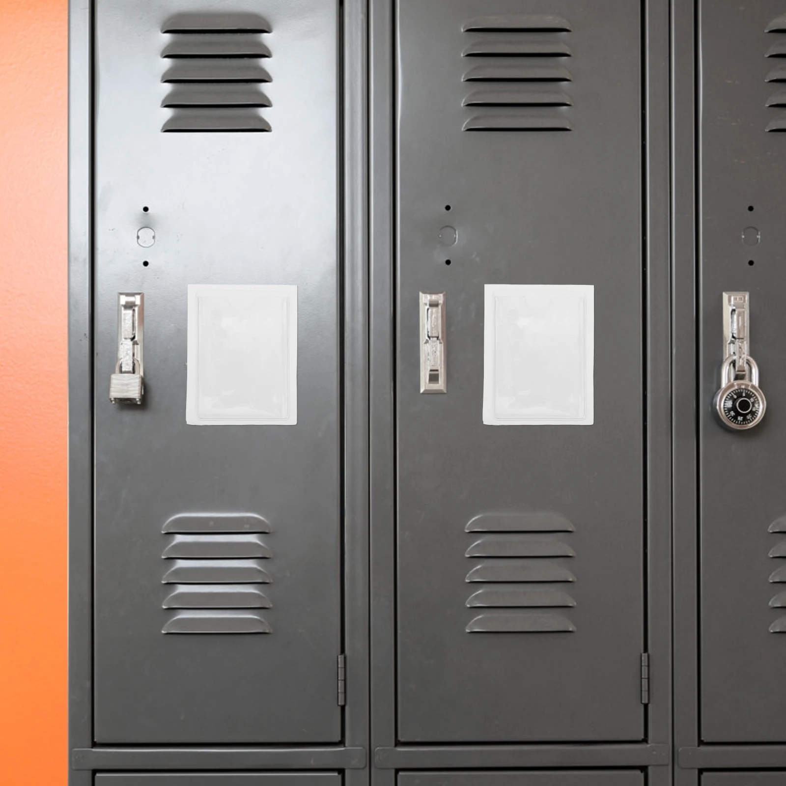 6 Stück 7,2 x 10 cm selbstklebende Kartenhalter, durchsichtiger Kunststoff-Taschenschutz, transparente klebrige Hüllen für Etiketten, Etiketten