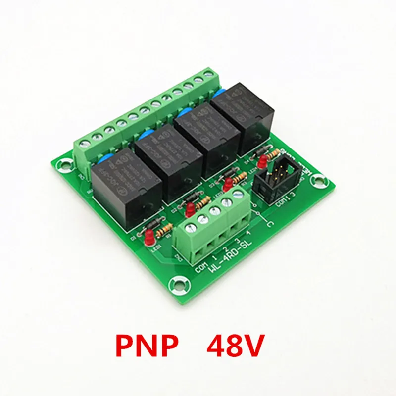

4 Channel Power Relay Interface Module PNP Type 48V 15A Power Relay Interface Module,HF JQC-3FF-48V-1ZS Relay.