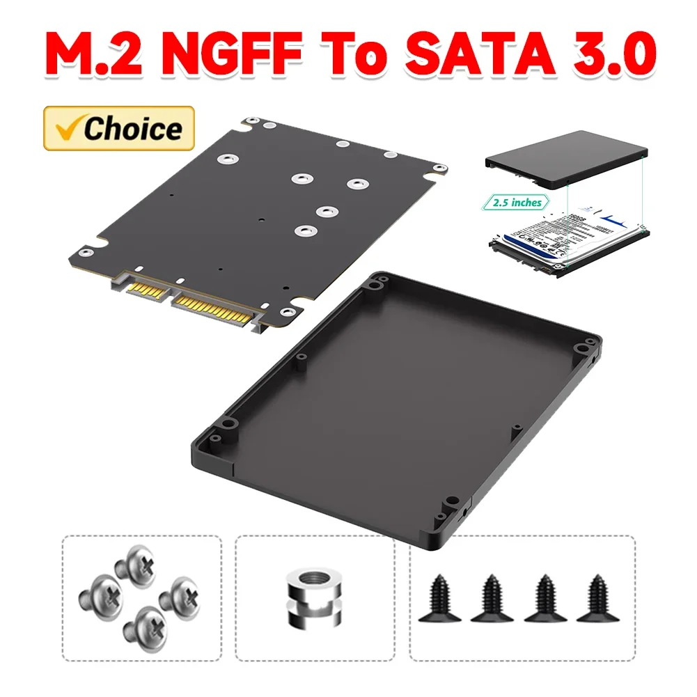 

6Gbps M.2 NGFF B-Key & MSATA SSD To SATA 3.0 Adapter Card M.2 NGFF SSD To SATA 3.0 Converter Case Enclosure Hard Disk Adapter