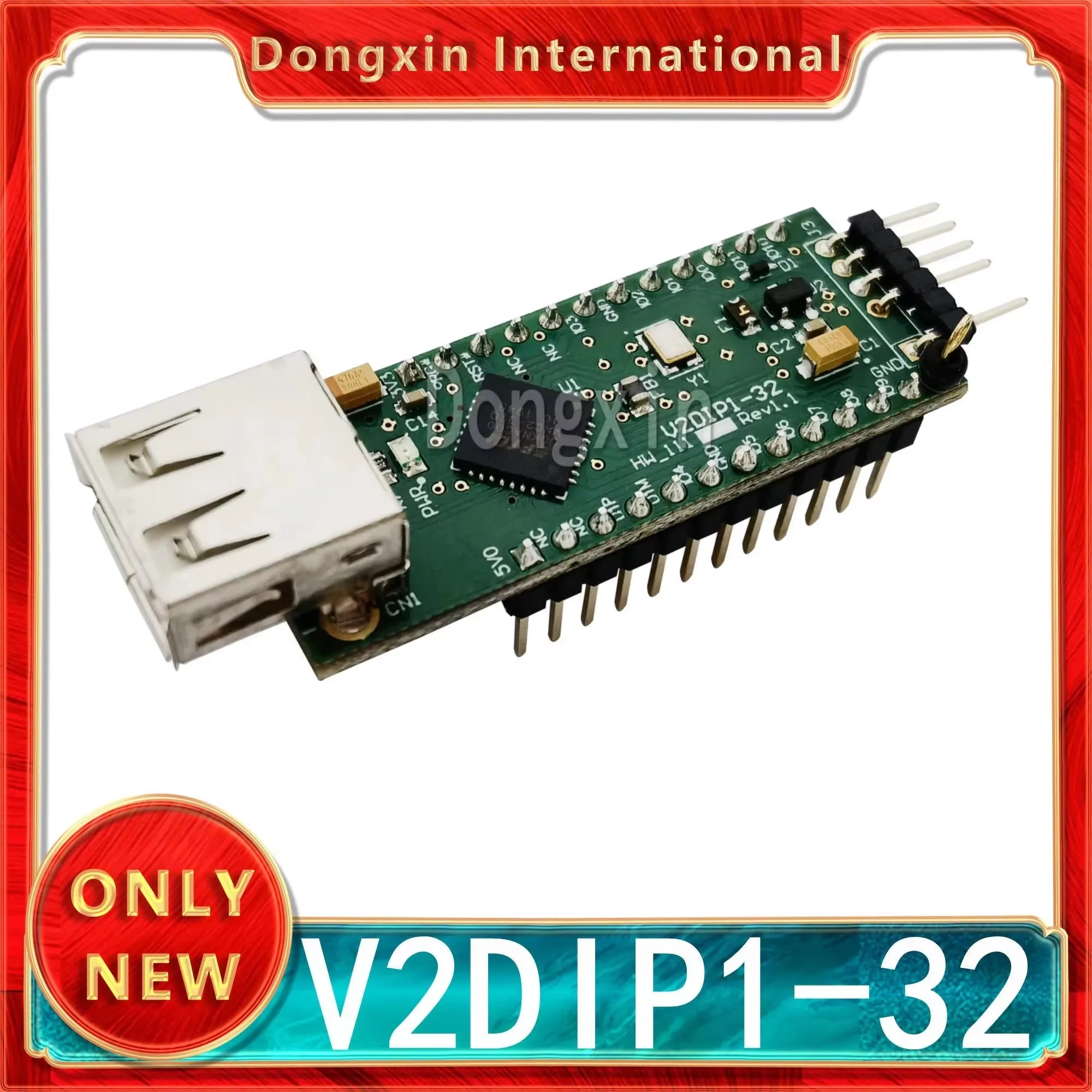 

V2DIP1-32 Модуль разработки VNC2-32Q 32-контактный USB-разъем Модуль VNC2 FTDI