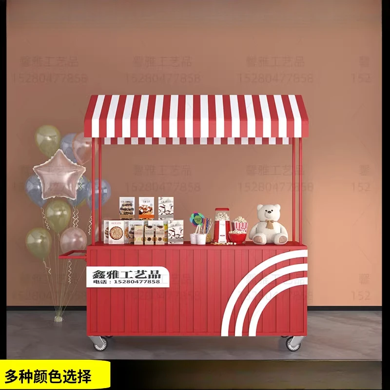 

Wrought iron flower car street stall car market mobile sales truck trolley shopping mall outdoor snacks stall car display rack