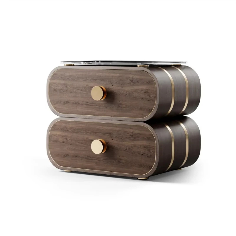 Bedside Table Small Apartment Bedroom Creative Hollow Solid Wood Side Cabinet