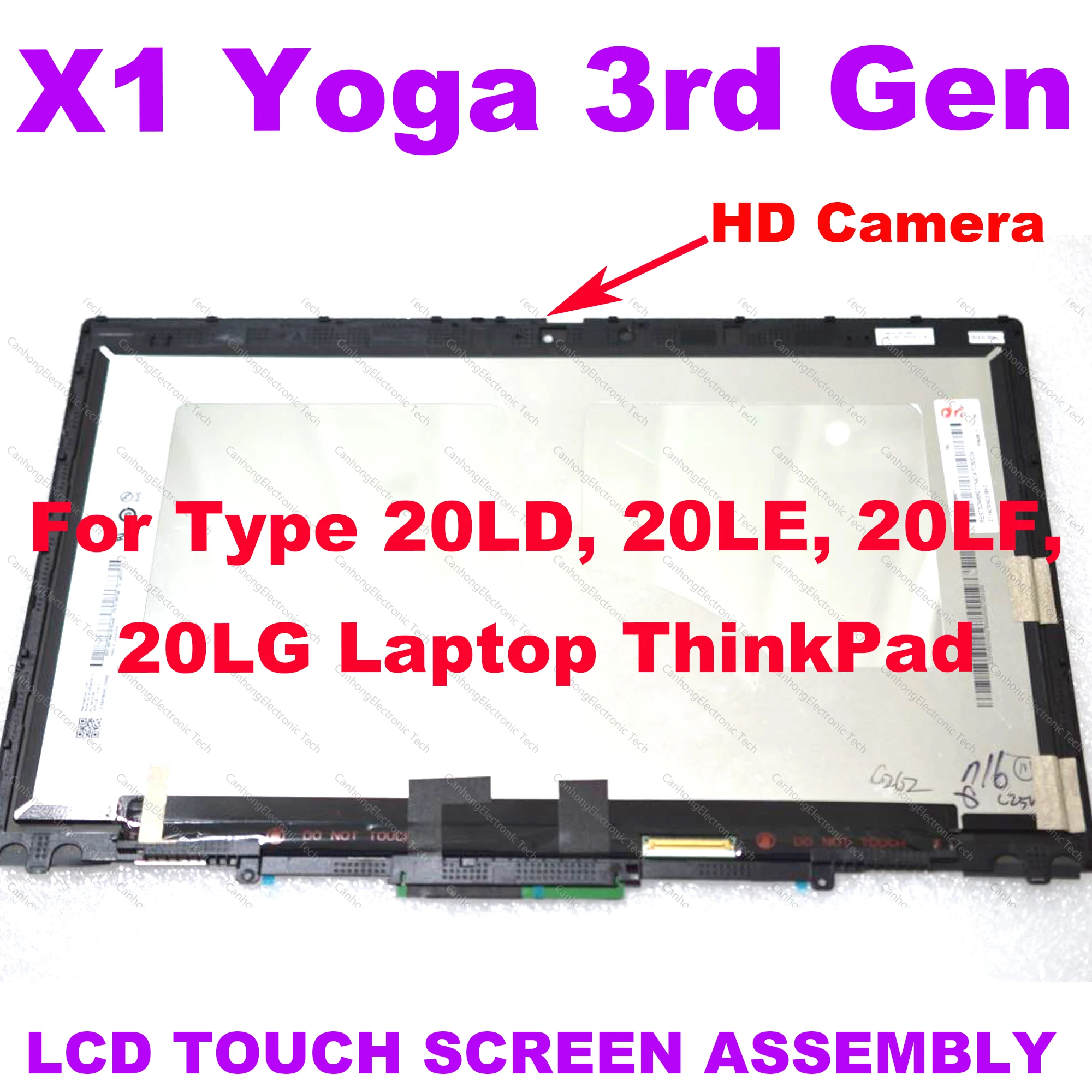 Imagem -04 - Conjunto do Tela Táctil da Exposição do Lcd do Portátil 14 Lp140qh2 Spa1 B140qan02.2 Ioga x1 ó Gen 20ld 20le 20lf 20lg 01yt250