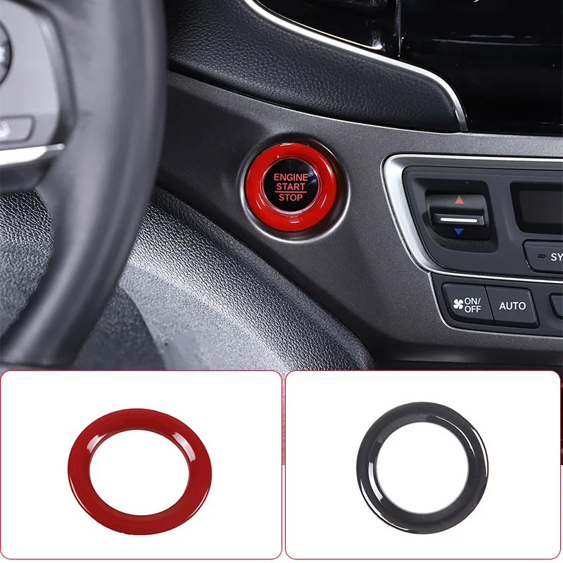 

ABS Black/Red For Honda Pilot 2015-2022 Car Engine Stop Start Button Decoration Sticker Car Interior Accessories