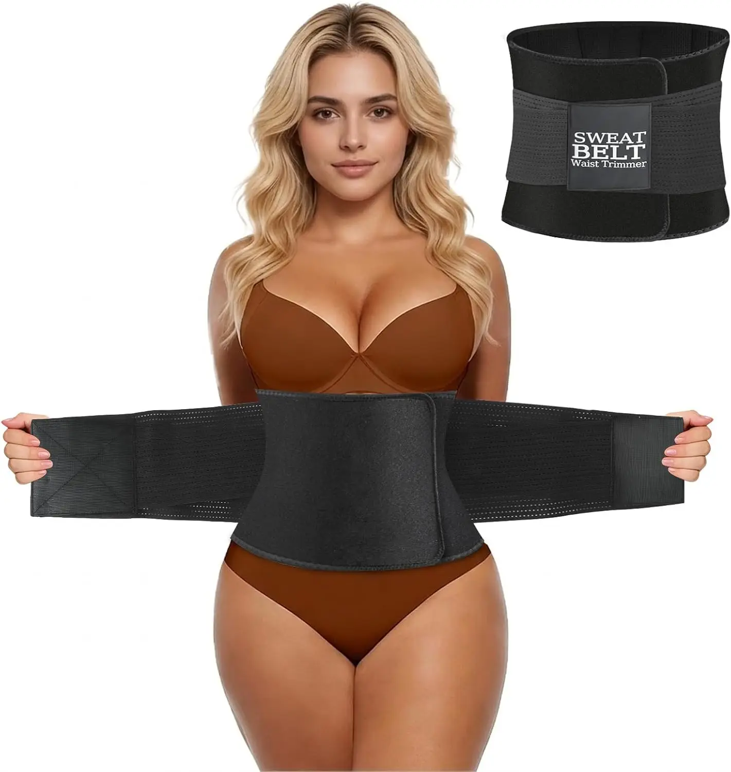 

Waist Trainer for Women - 9.75" Waist Trimmer & Sweat Band for Weight Loss, Workout & Postpartum Recovery